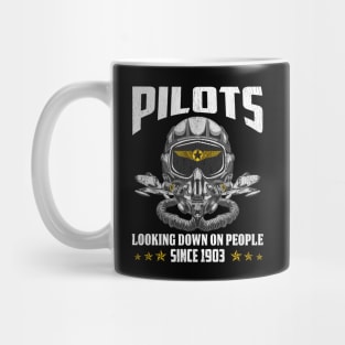 Funny Pilots Looking Down On People Since 1903 Pun Mug